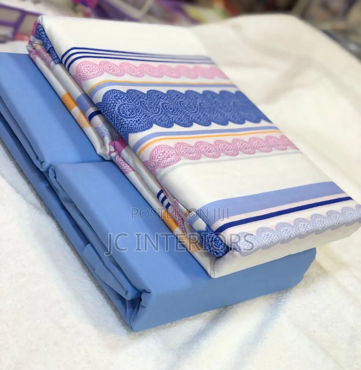 Cotton 6x6 Bed Sheets With 4 Pillow Cases