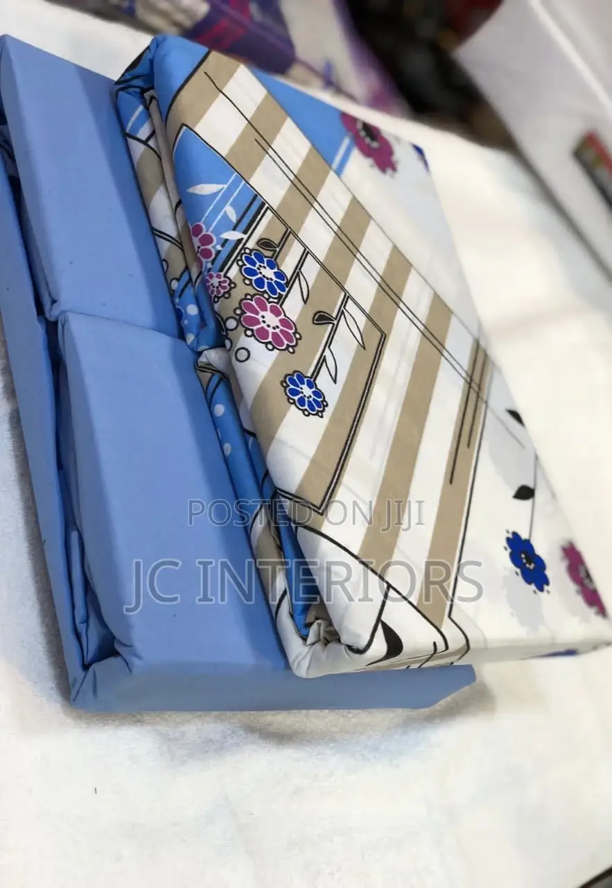 Cotton 6x6 Bed Sheets With 4 Pillow Cases