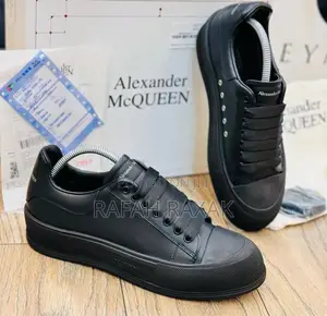 Original Triple Black Leather Alexander McQueen Sneaker