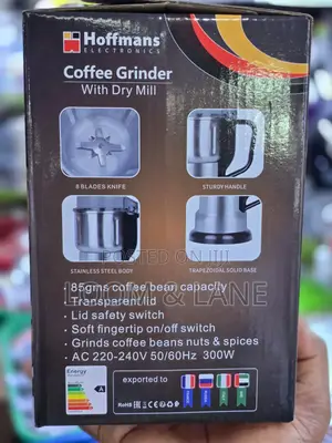 Hoffmans 300w Coffee Grinder With Dry Mill