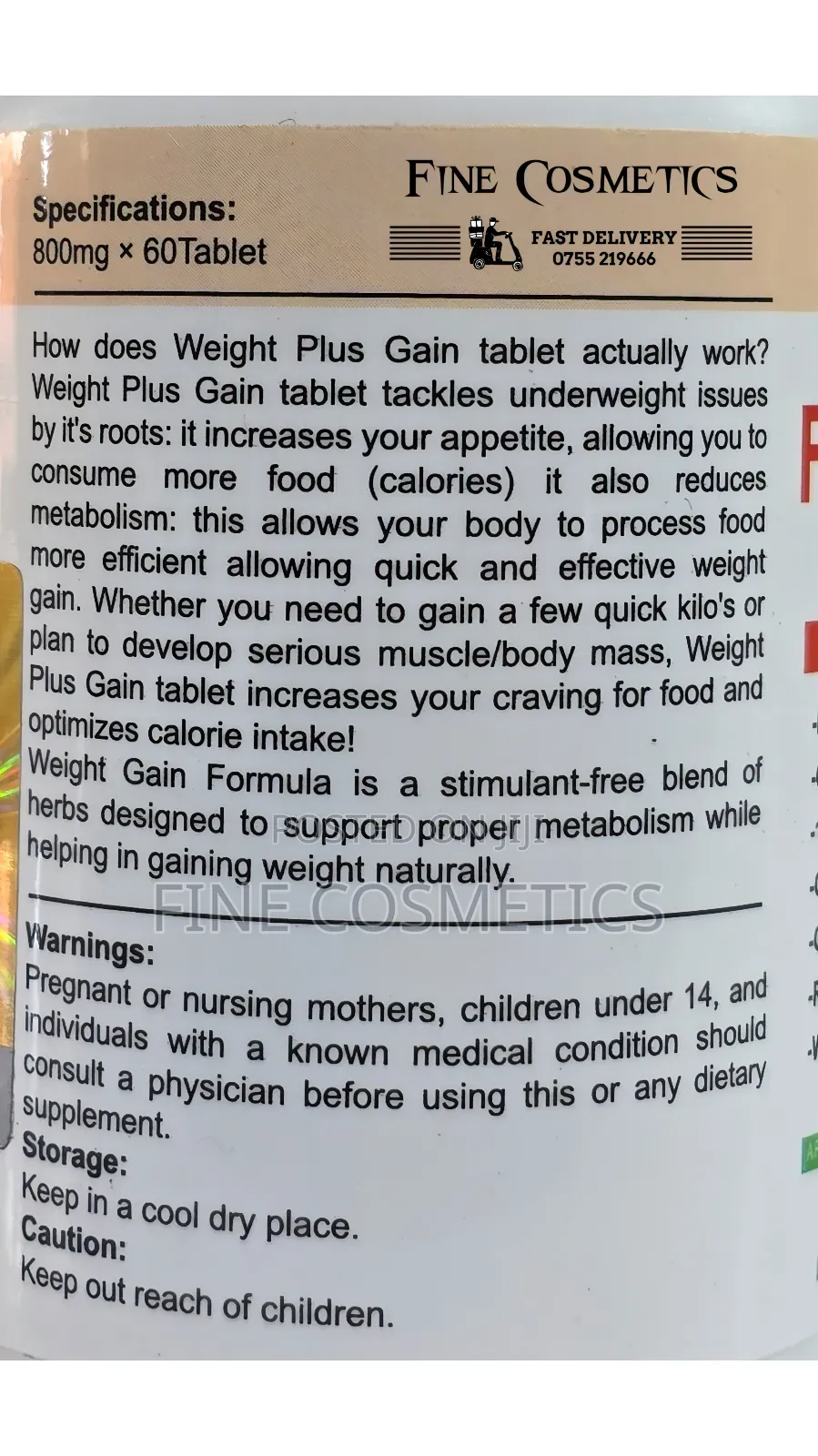 Unisex Fast Weight Gain Tablets, Body Building Muscle Growth