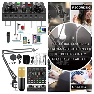 Sound Card Kit Condenser Microphone Set