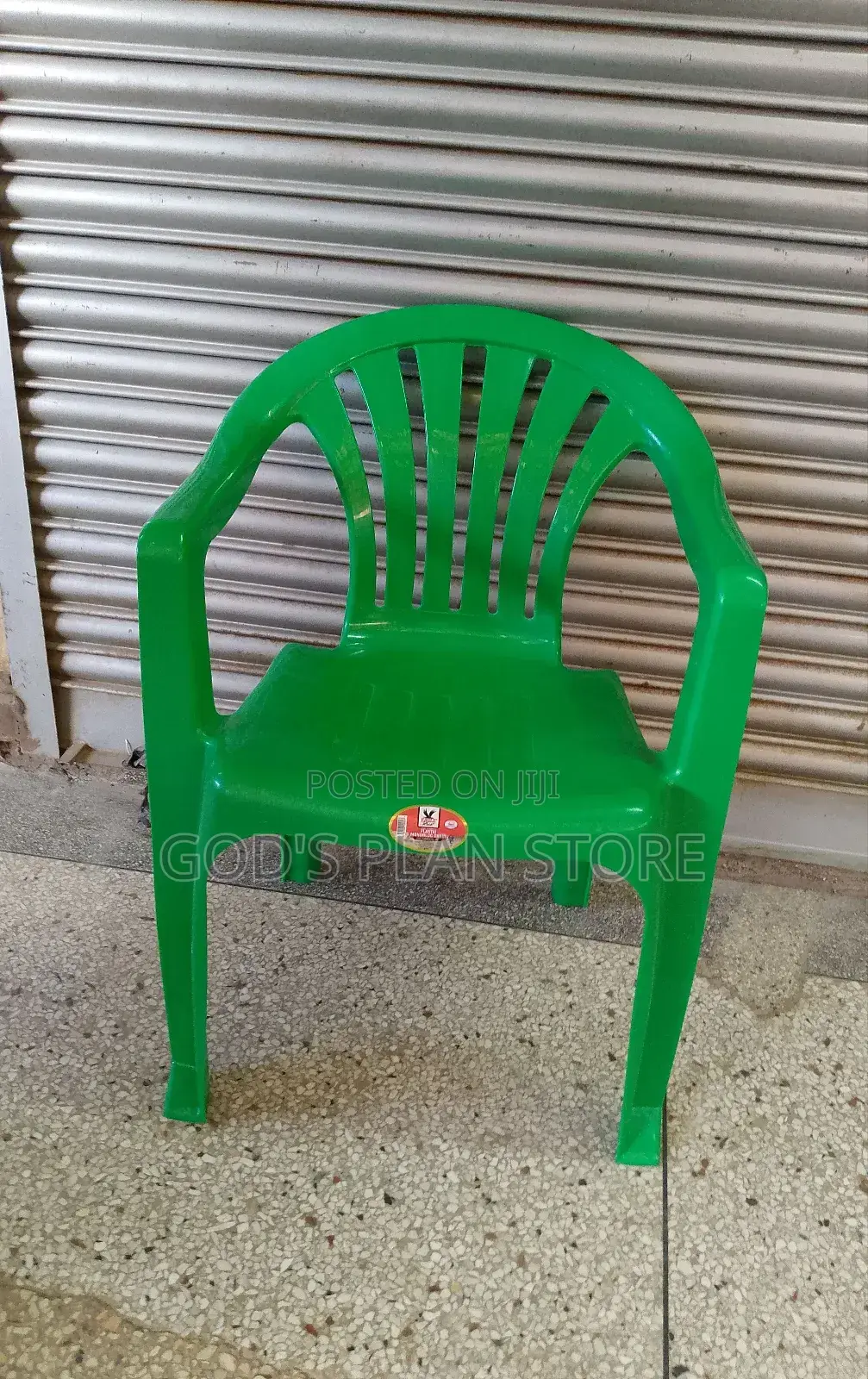 Armed Green Plastic Chairs (Monobloc Chairs)