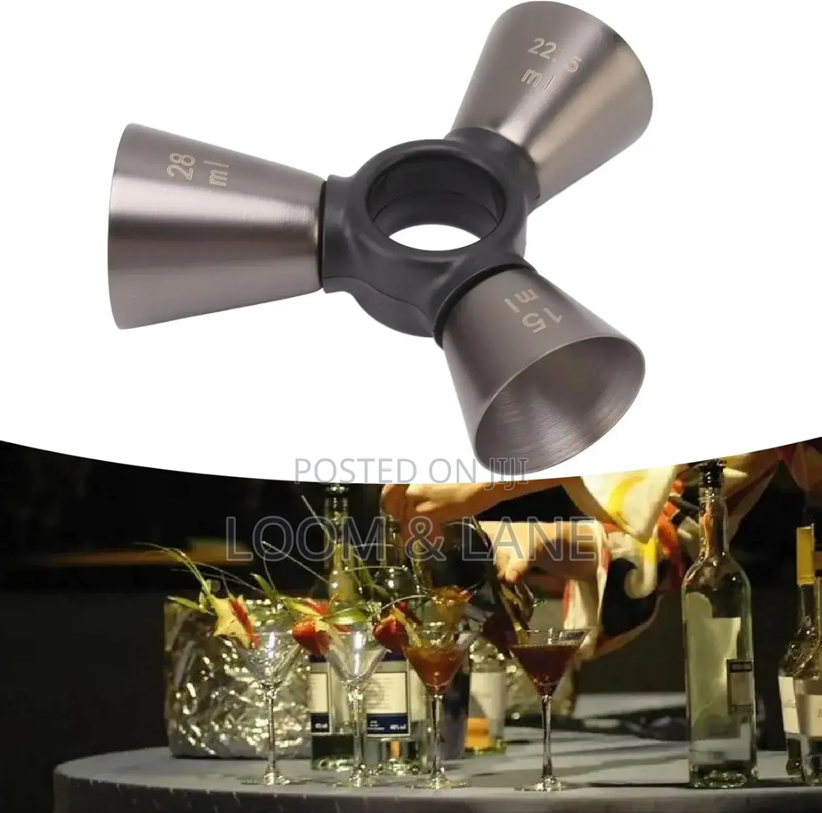Stainless Steel 3-End Bar Measuring Cup