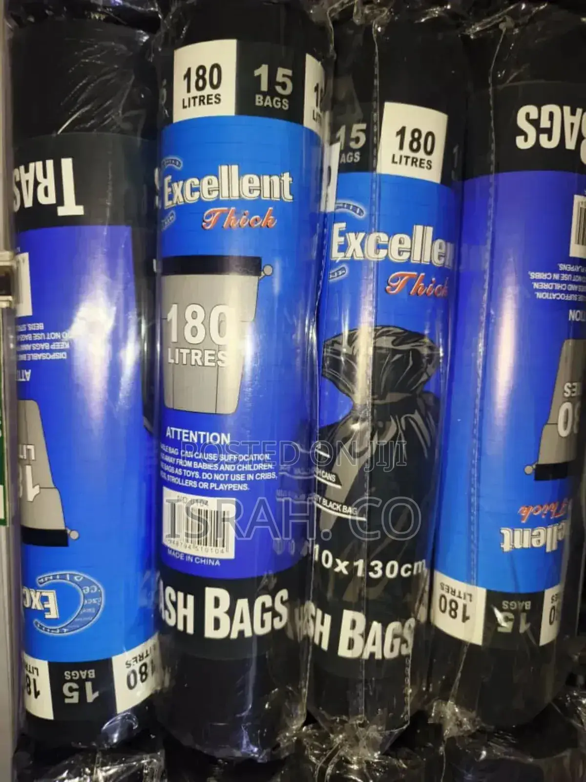 Thick" Black Trash Bags.
