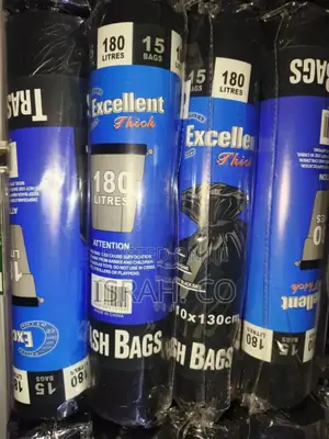 Thick" Black Trash Bags.
