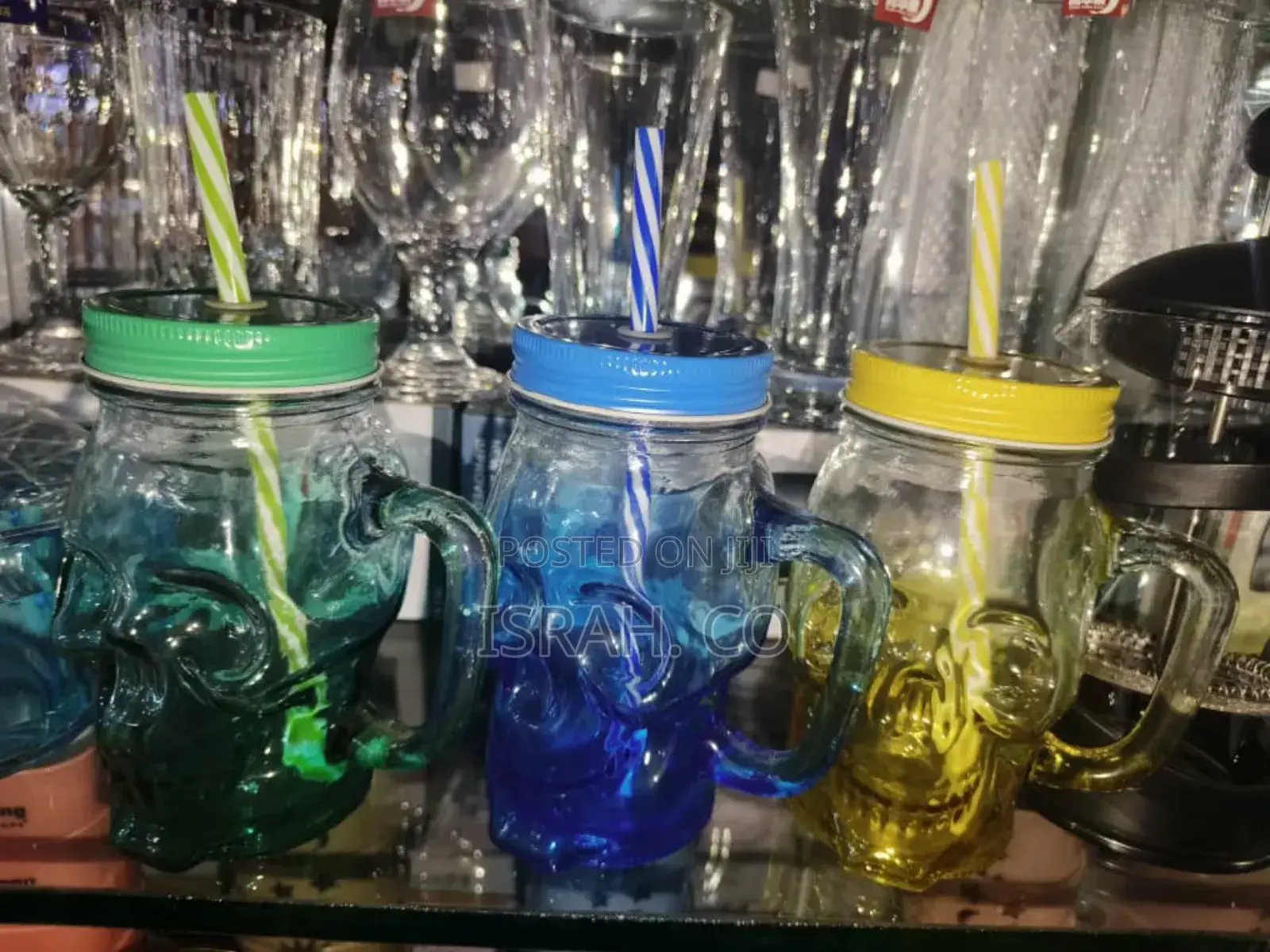 Skull-Shaped Mason Jar Mugs