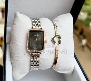Chanel Swiss Made Silver Watch With Black Display