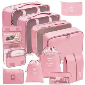Pink 11 Piece Packing Bags
