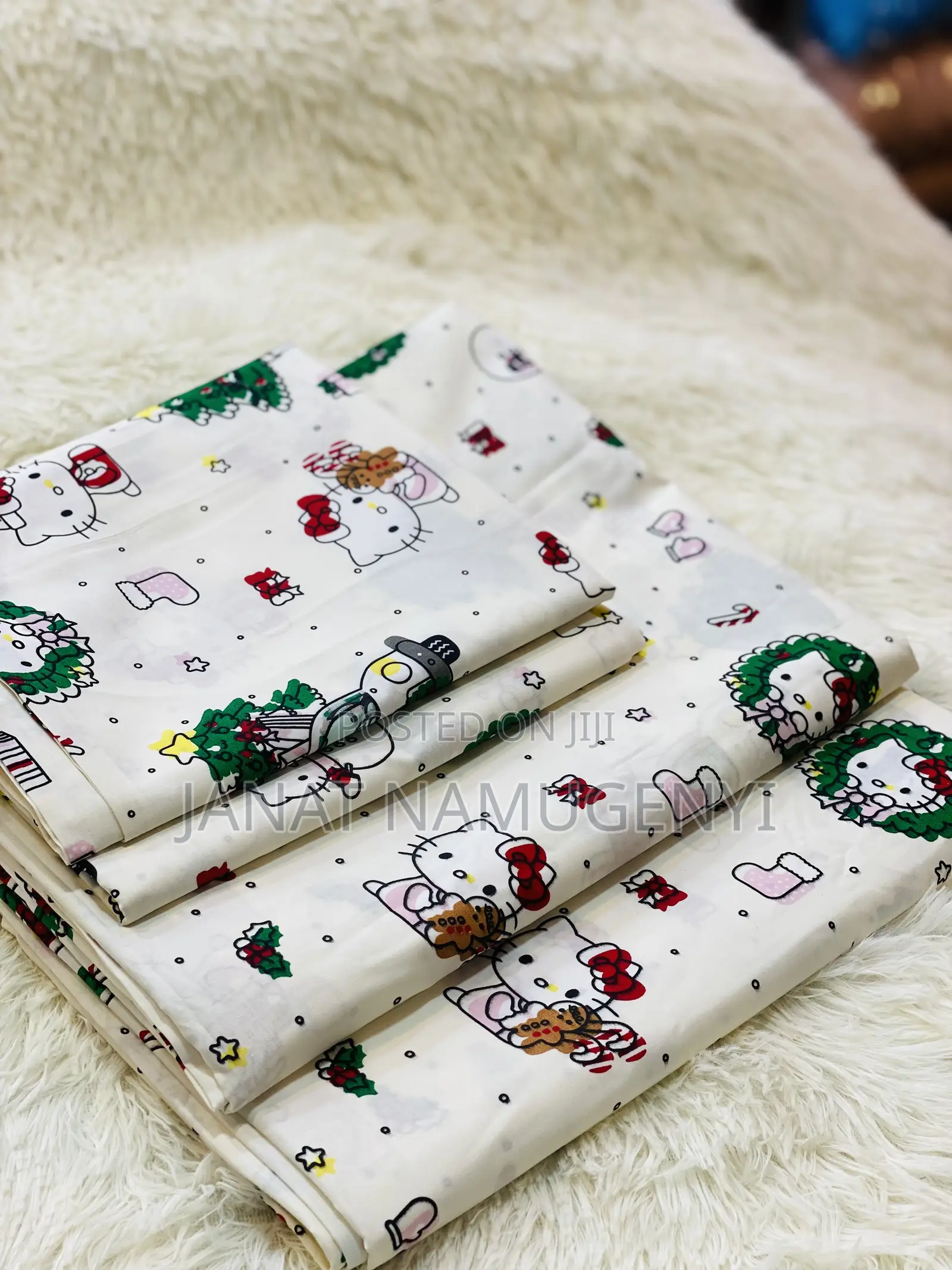 Pure Cotton Bedsheets With Kitkat Design