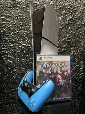 Ps5 Slim Console Blue Controller Game
