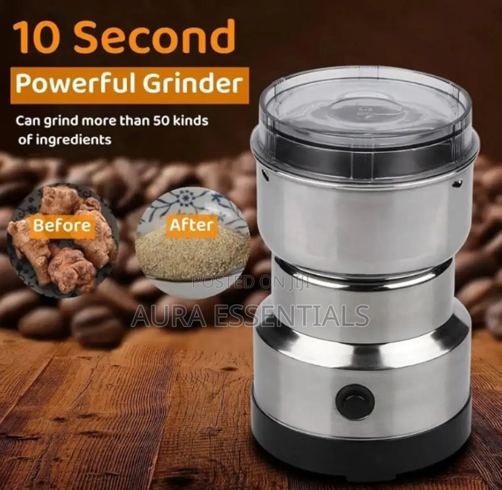Hoffmans Portable Coffee Grinder With Fry Mill