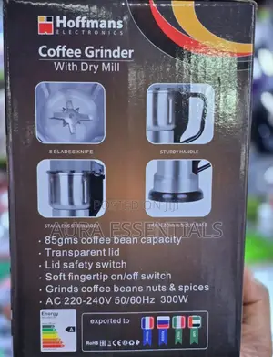 Hoffmans 300w Coffee Grinder With Dry Mill