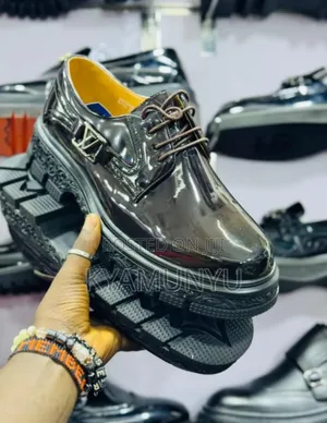 Black Patent Leather Platform Shoes