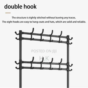 5-Layer Shoe Rack With a Coat Rack on Top
