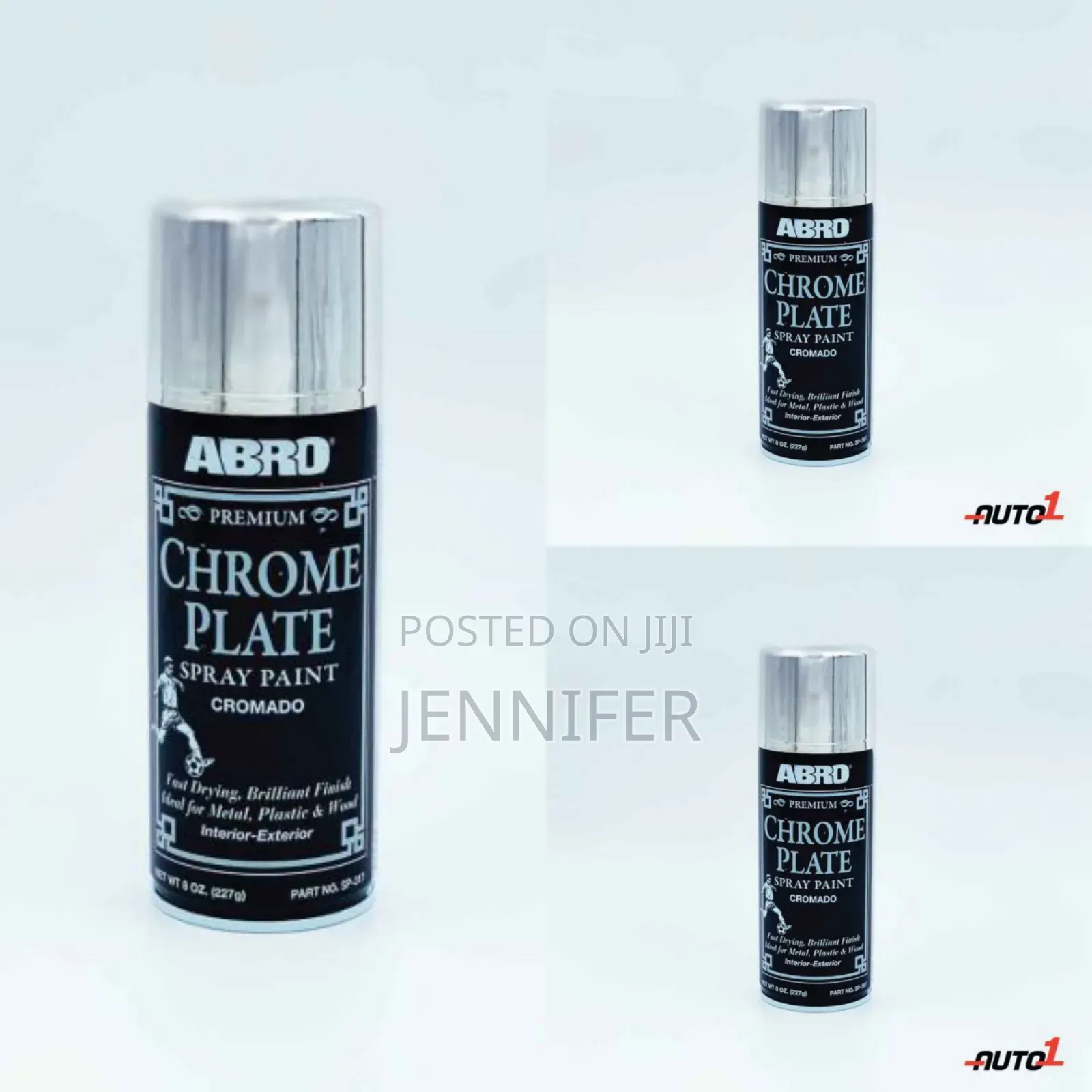 Abro Chrome Colour Paint Spray Can