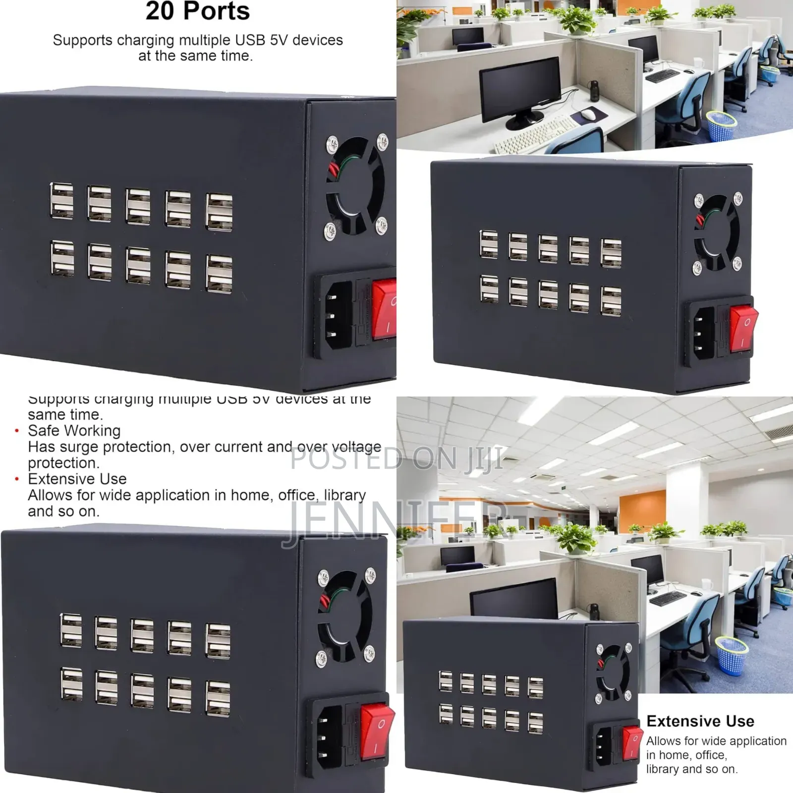 Universal 20 Ports Multiple Charging Station