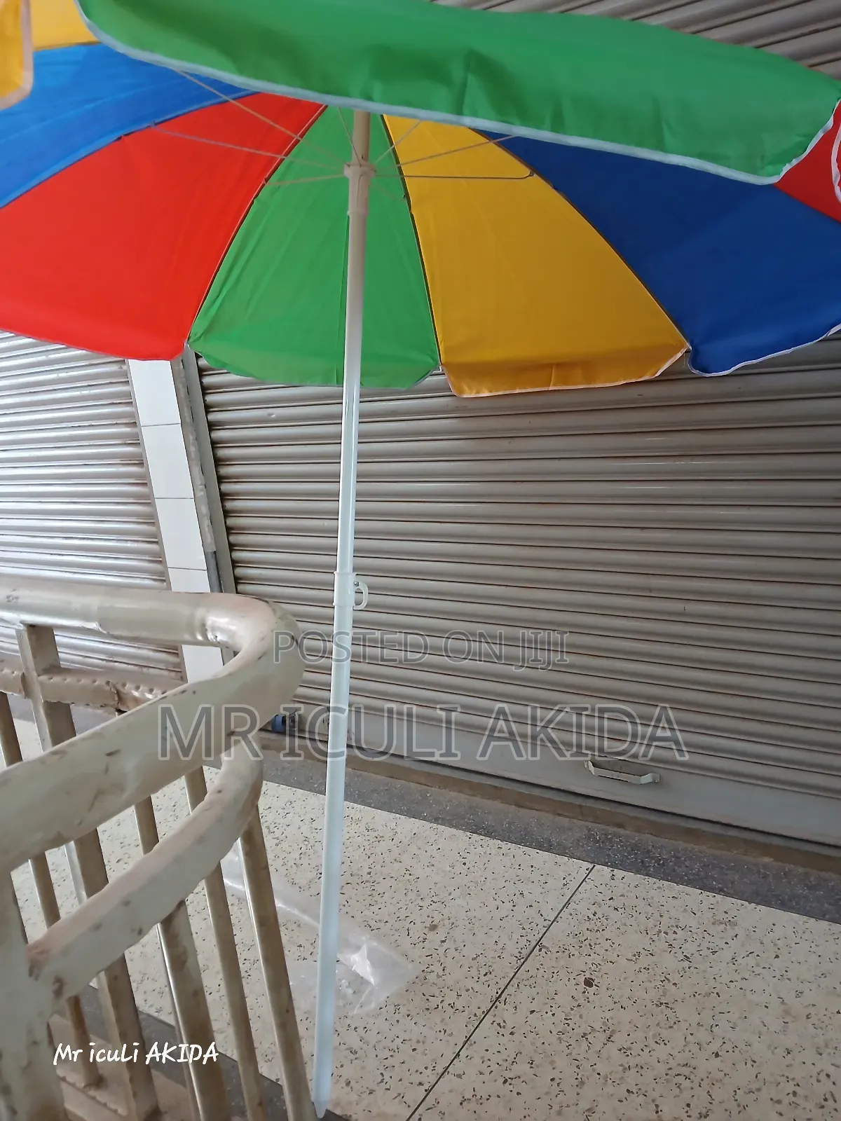 Mixed Colours 1.7mtrs Garden Sun and Business Umbrella