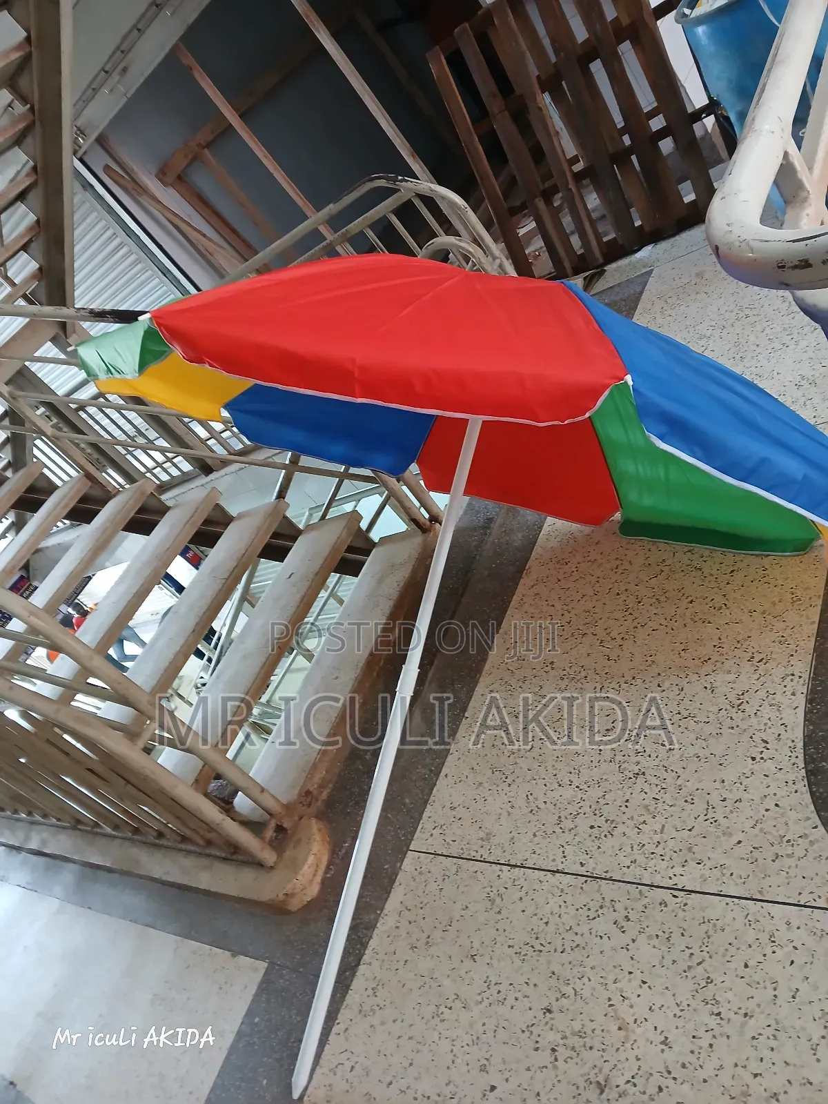 Mixed Colours 1.7mtrs Garden Sun and Business Umbrella