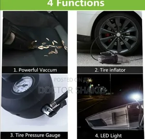 High Performance 4 in 1 Car Vacuum Cleaner