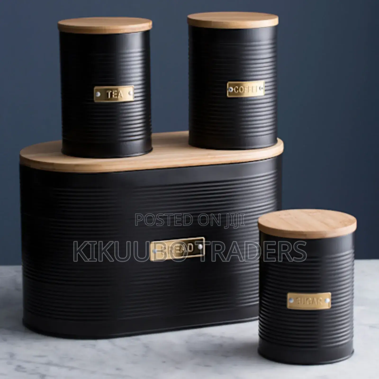 Black and Gold Bread Bin
