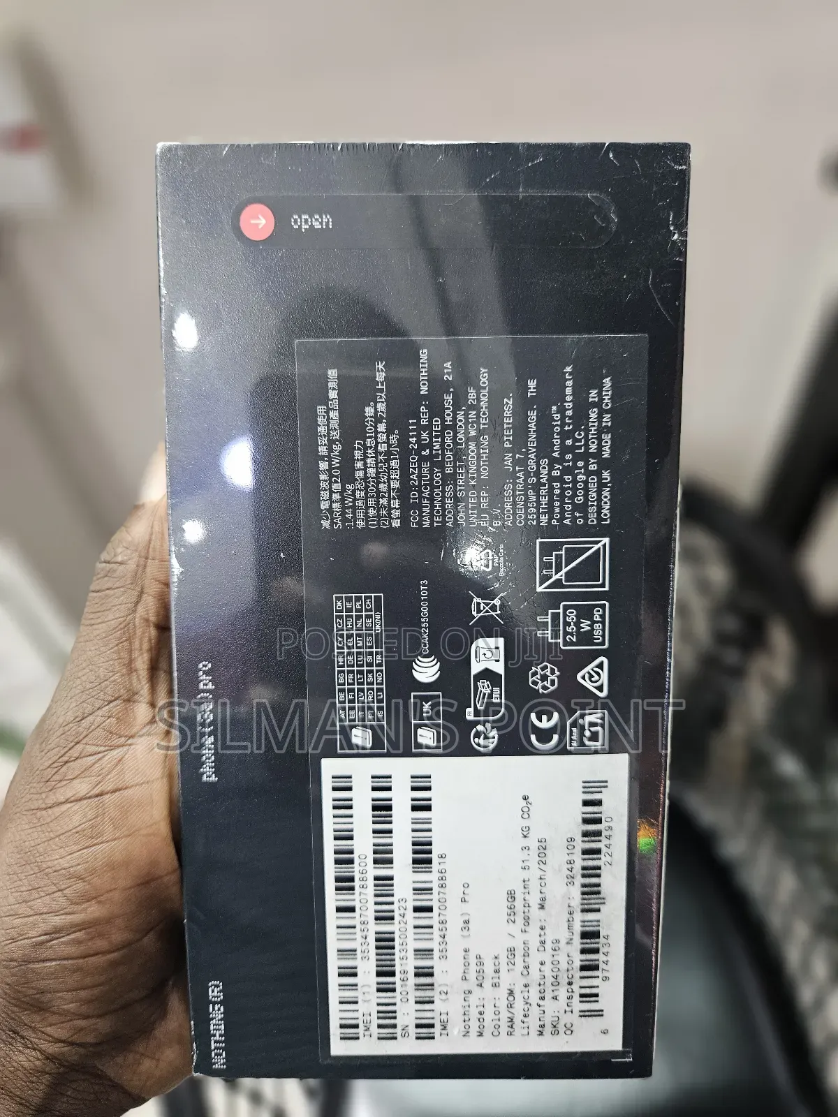 New Nothing Phone 3a Pro 256 GB Black