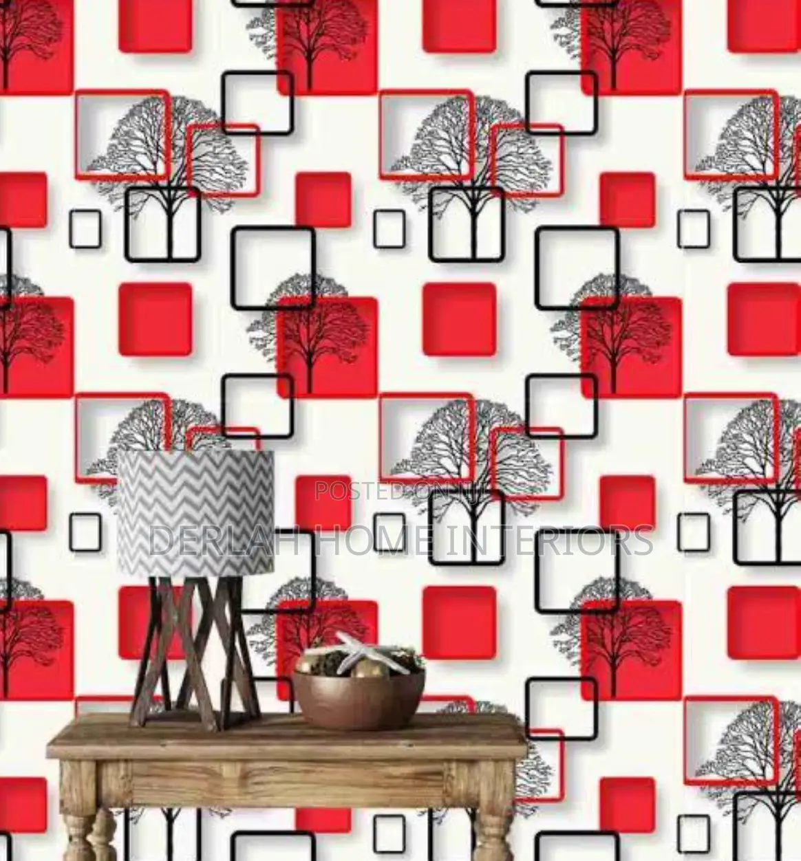 Quality Red Wallpaper Per Square Meter
