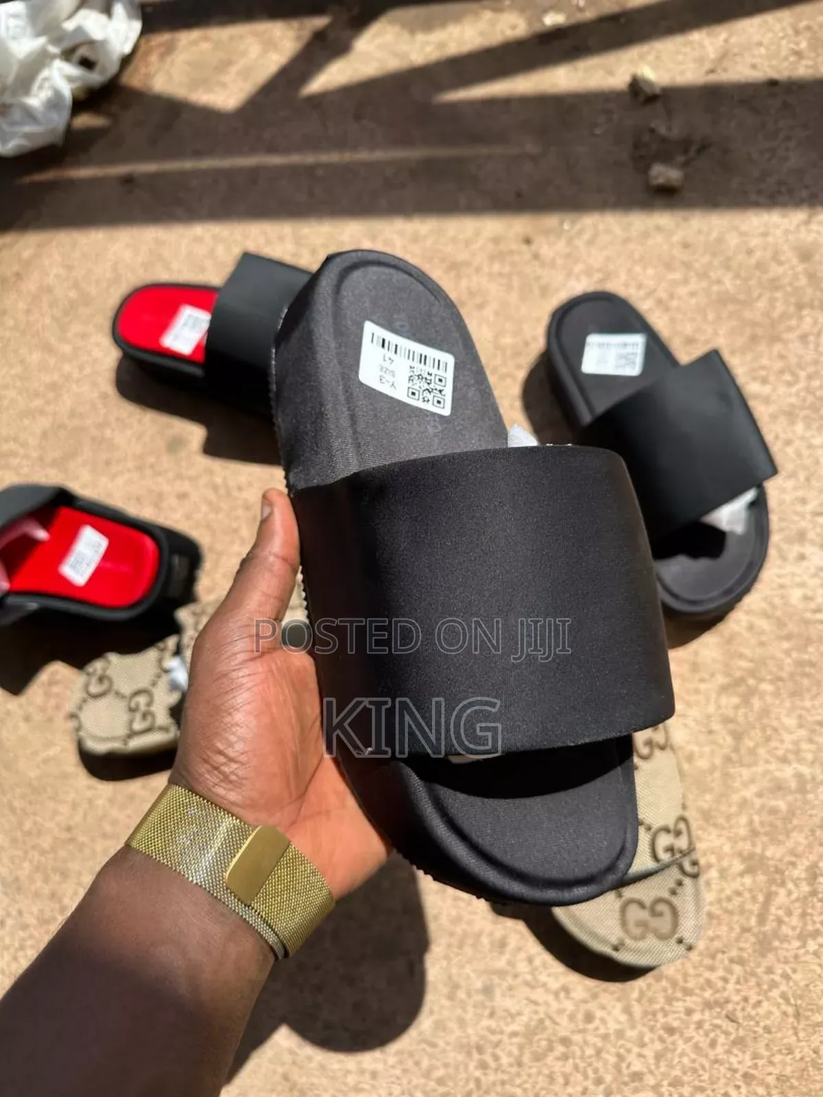 Black Y-3 Sandals