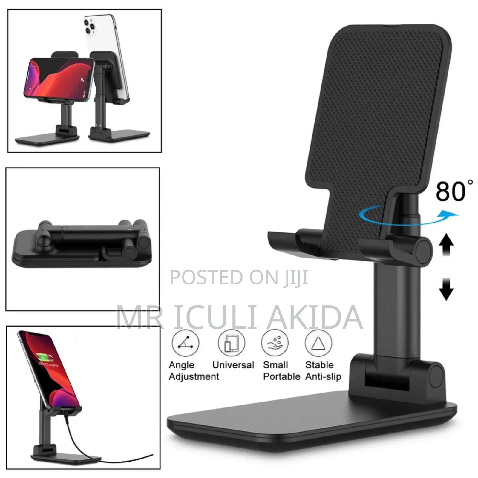 Foldable Adjustable Desktop Mobile Phone Holder