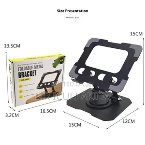 Foldable Metal Bracket Rotatable Mobile Phone Tablet Holder