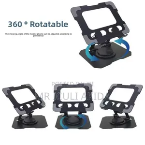 Foldable Metal Bracket Rotatable Mobile Phone Tablet Holder