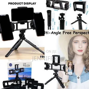 Tripod Mountable Triple Phone Holder