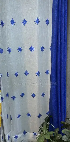 Quality Blue Curtain and Net