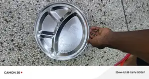 4 Portion Stainless Steel Food Serving Tray