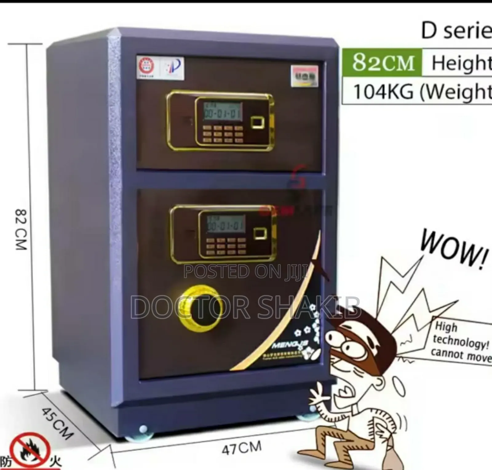 Strong Large Fireproof Double Door Security Safe