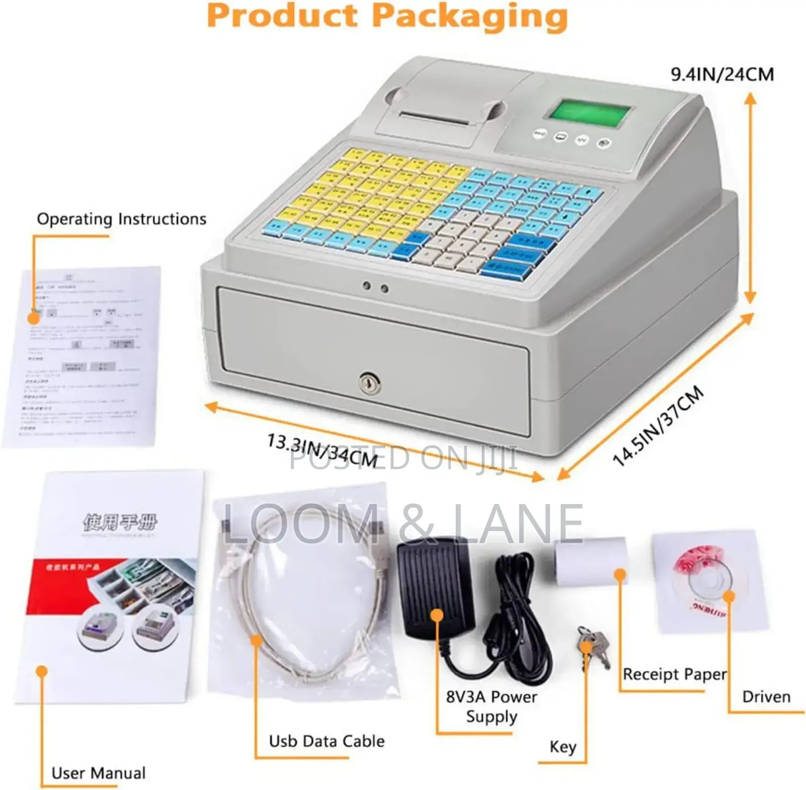 81 Key Electronic Cash Register Pos System Printer