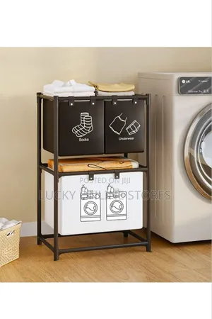 Modern Foldable Multi-Compartment Laundry Basket