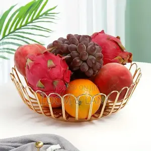 Creative Round Metal Fruit Bowl