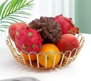 Creative Round Metal Fruit Bowl