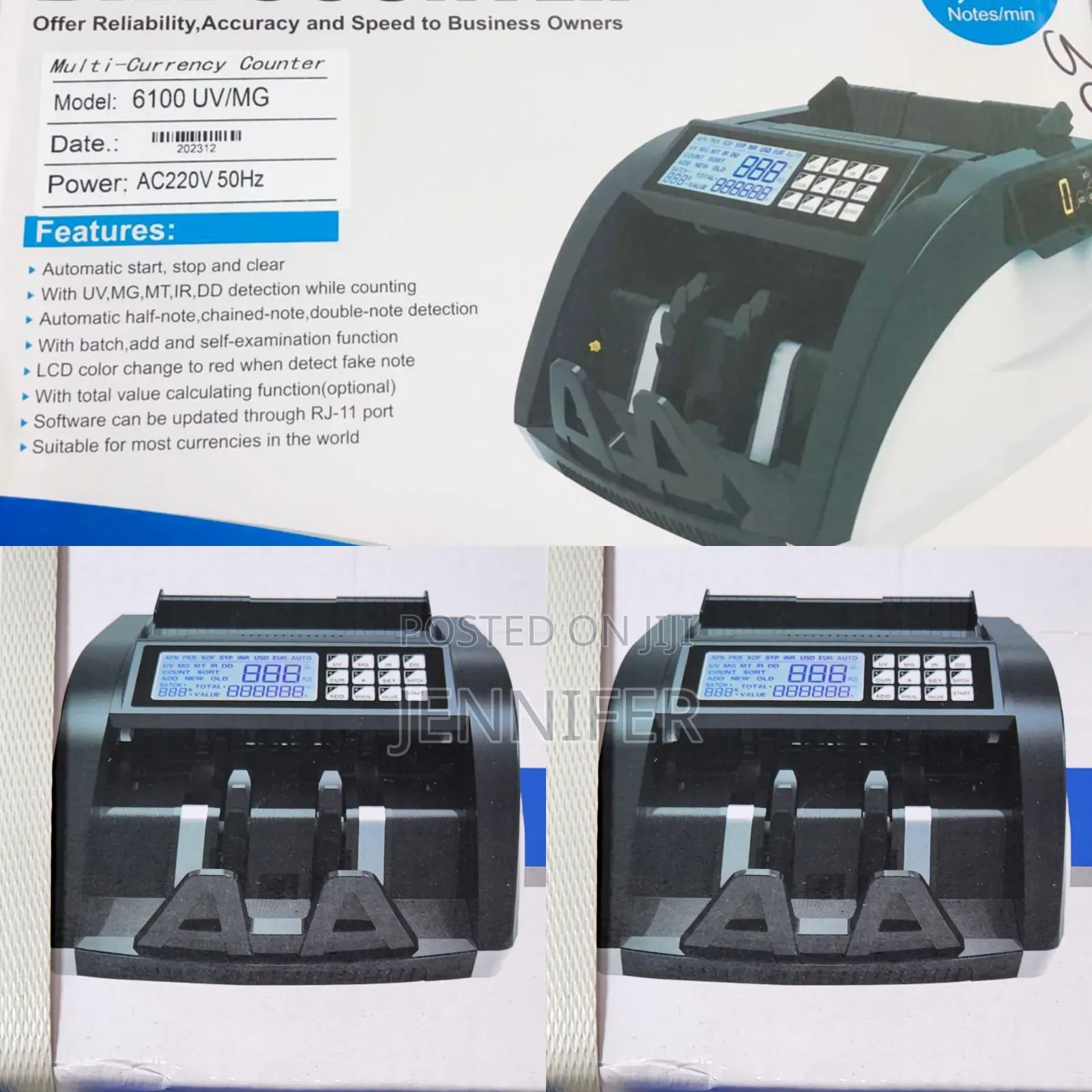 High Accuracy Heavy Duty Bill Counter Machine