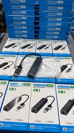 Type C_ Gigabyte Ethernet Adapter Hub 4 in 1