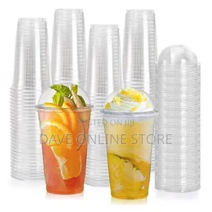 Disposable 12oz (350ml) Plastic Cup With Dome Cover/Lid