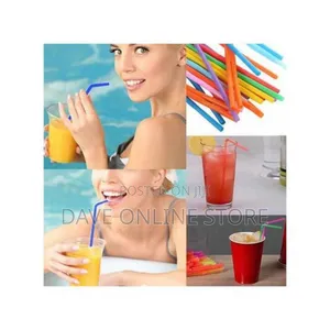 Drinking Straw Foldable Straw Smoothie Straws - 100pcs