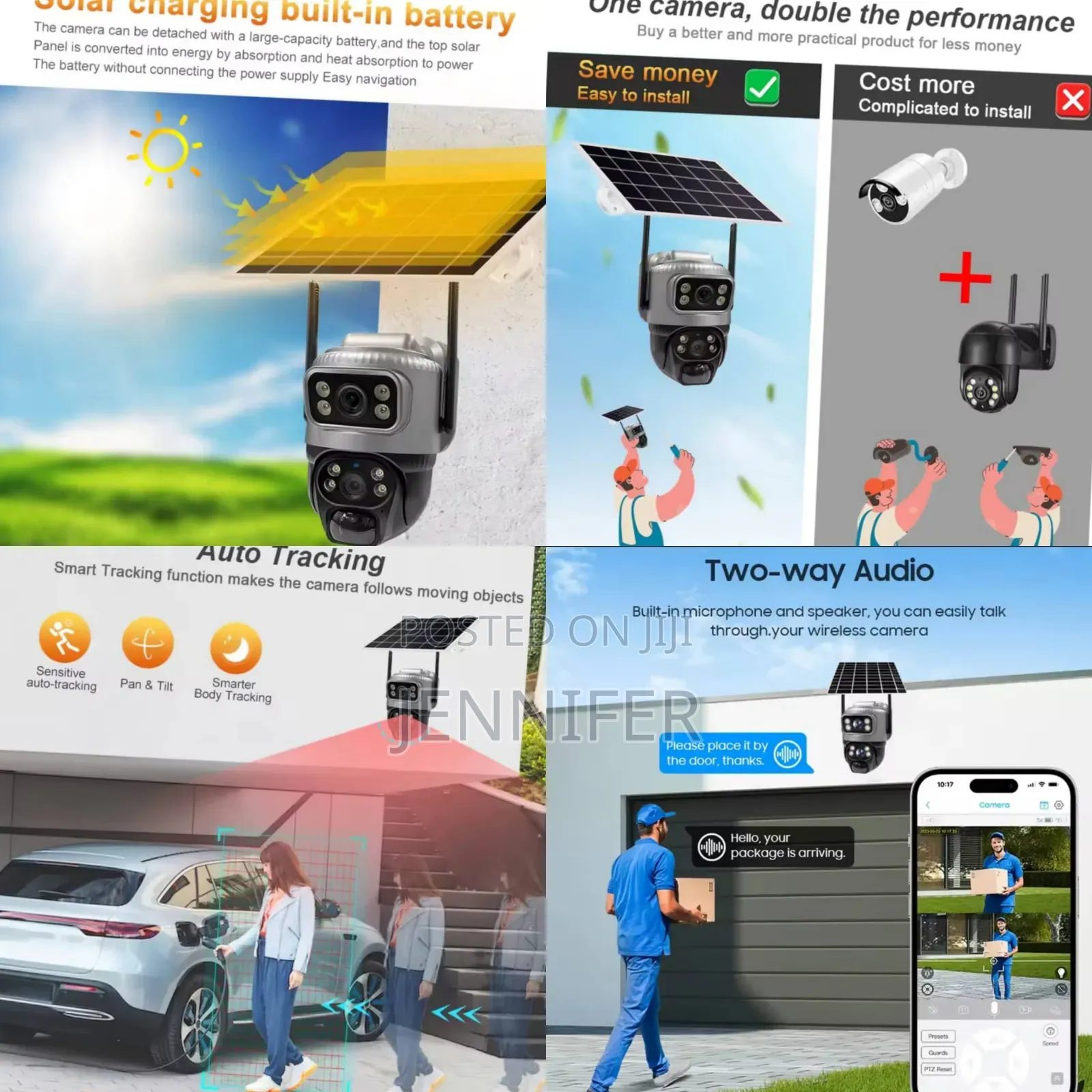 V380 4g Lte Sim Card 8mp Wireless PTZ Security Camera