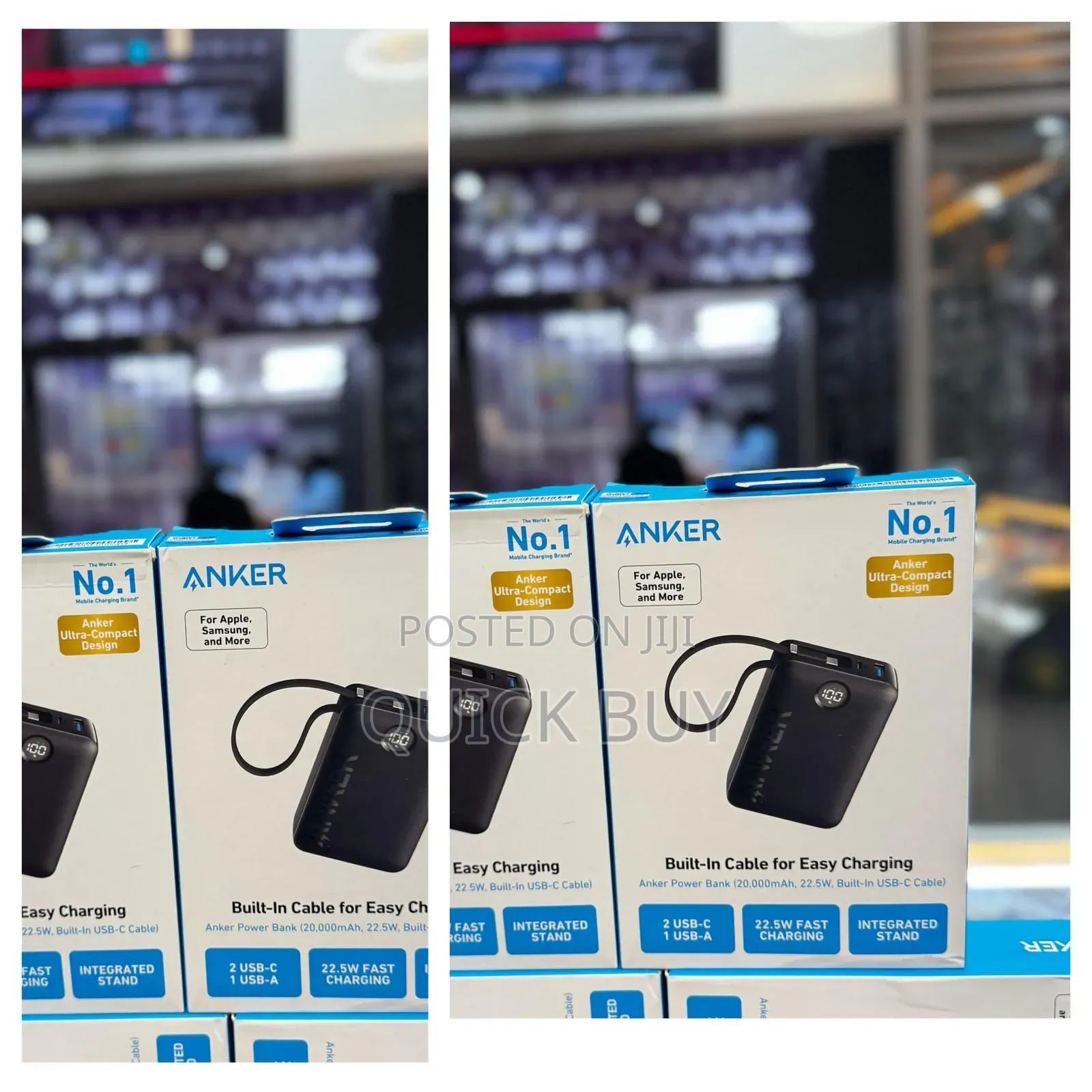 New Anker 20,000mah Built in Cable 22.5w