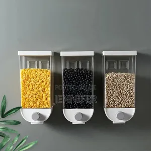 3pcs Wall Mounted Clear View Cereal Dispenser