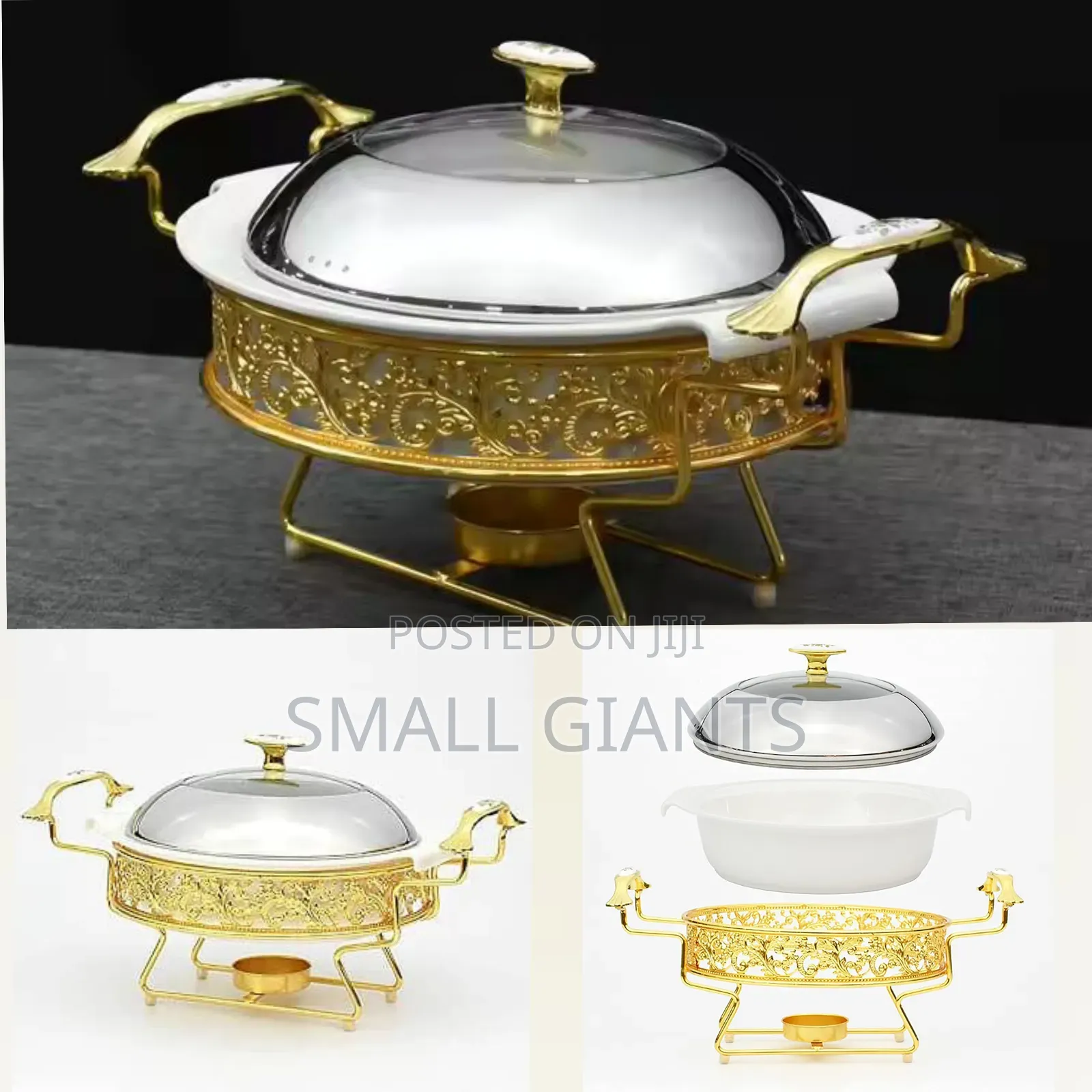 Round Golden Pattern Chafing Dish Buffet Set 28cm