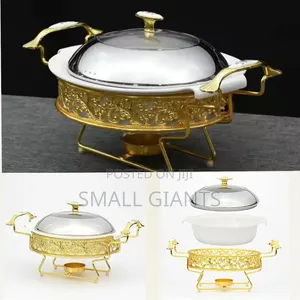 Round Golden Pattern Chafing Dish Buffet Set 28cm