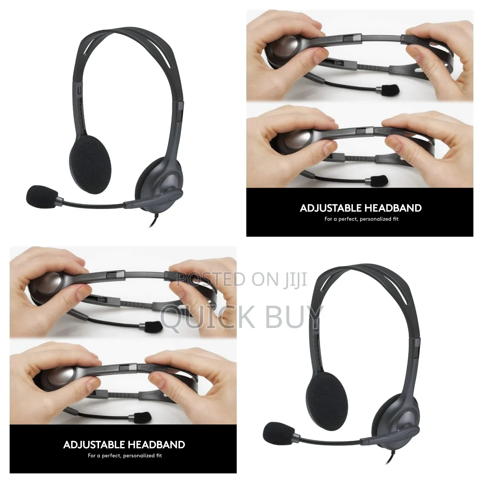 Logitech H111 Wired on Ear Headphones With Mic Black