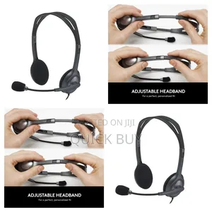 Logitech H111 Wired on Ear Headphones With Mic Black
